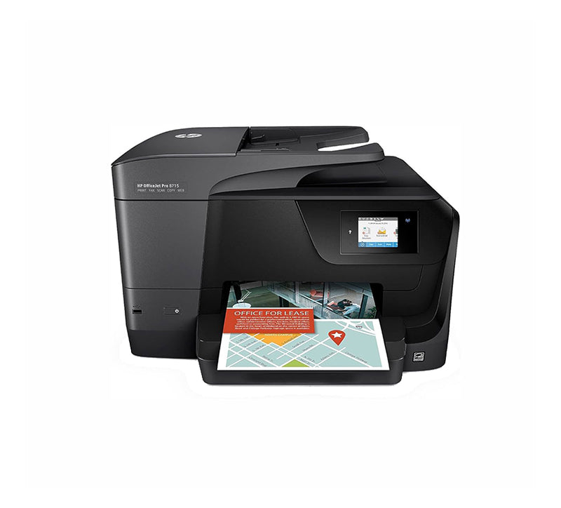 HP OfficeJet Pro 8715 4800 x 1200 dpi 22 ppm USB, Ethernet, Wi-Fi Automatic Duplex Printing 4.3-inch Touch Screen LCD Display Desktop Color InkJet All-in-One Printer - J6X78A#1H3