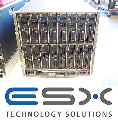 HP Proliant C7000 Blade Center Chassis W/16 x BL465c G7 2x6174 PN:403220-B21