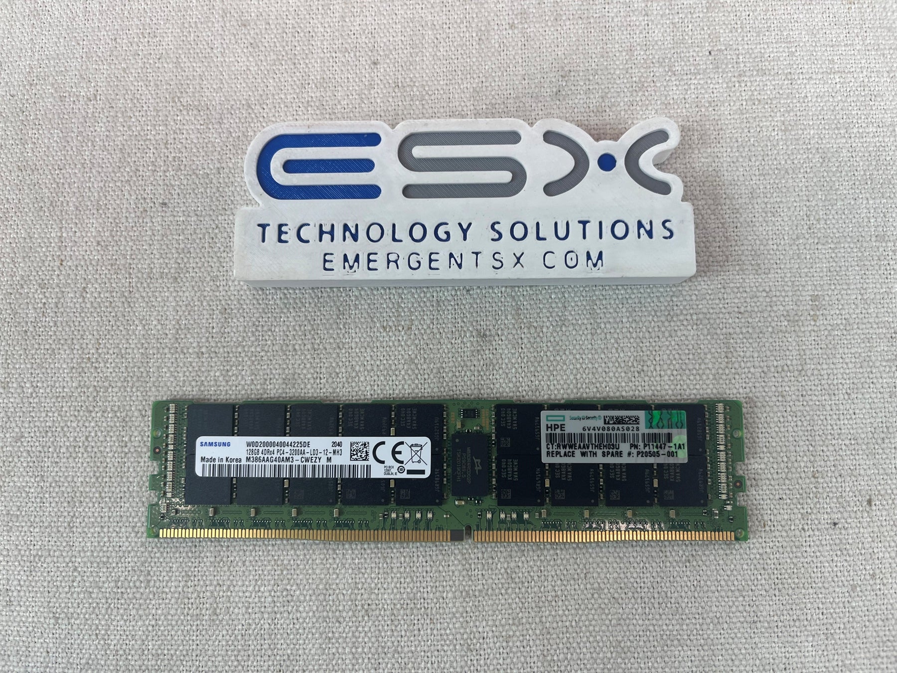 HPE 128GB 4Rx4 DDR4-3200 LRDIMM Memory P11447-1A1 P20505-001