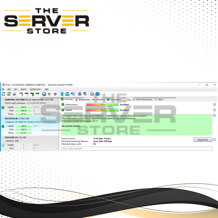 HPE 1.92TB SATA 6G RI SFF TL 2.5" SSD 872867-001 872821-B21 872820-B21