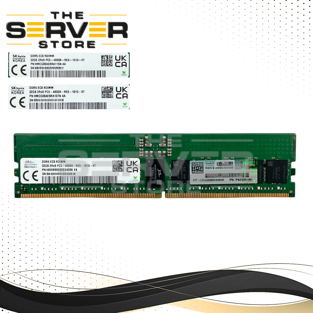 HPE 32GB 2Rx8 DDR5-4800B PC5-38400 ECC Registered Memory P50311-B21 P56152-001 P43330-1A1