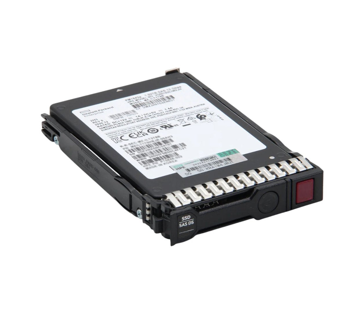 HPE 3.2TB SAS 24Gb/s Hot Swap Write Intensive 2.5-inch Solid State Drive (SSD) with Smart Carrier - P26382-001