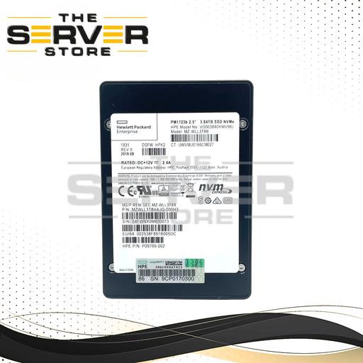 HPE 3.84TB NVMe U.2 G3 x4 2.5" SED SSD Samsung PM1723b VO003840KWVMU P09769-002