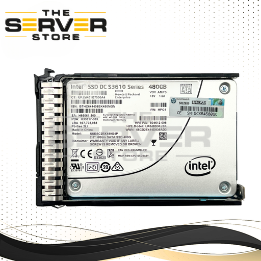 HPE 480GB SATA 6G MU SFF SC 2.5" SDD Intel DC S3610 Series 832414-B21 832454-001