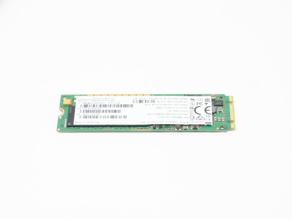 HPE 480GB SATA 6Gbps Read Intensive M.2 2280 SSD Solid State Drive (MTFDDAV480TBY)
