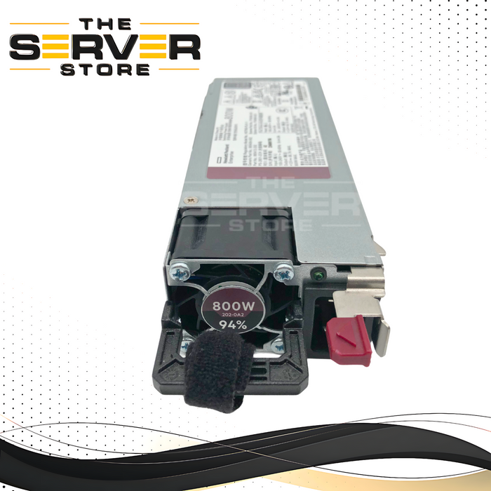 HPE 800W 80+ Platinum Flex Slot Hot-Swap Redundant Power Supply for ProLiant Gen9 & Gen10 Servers. P/N: P39385-001.