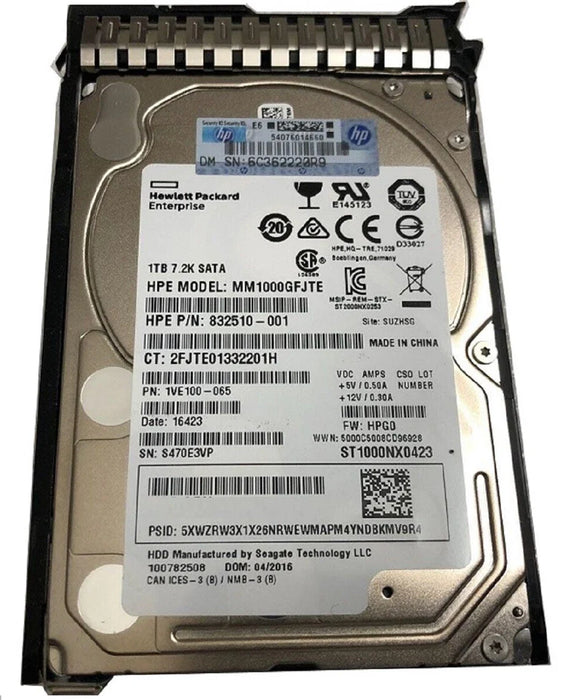 HPE 832510-001 Midline Hard drive 1 TB SATA 6Gb/s | USED