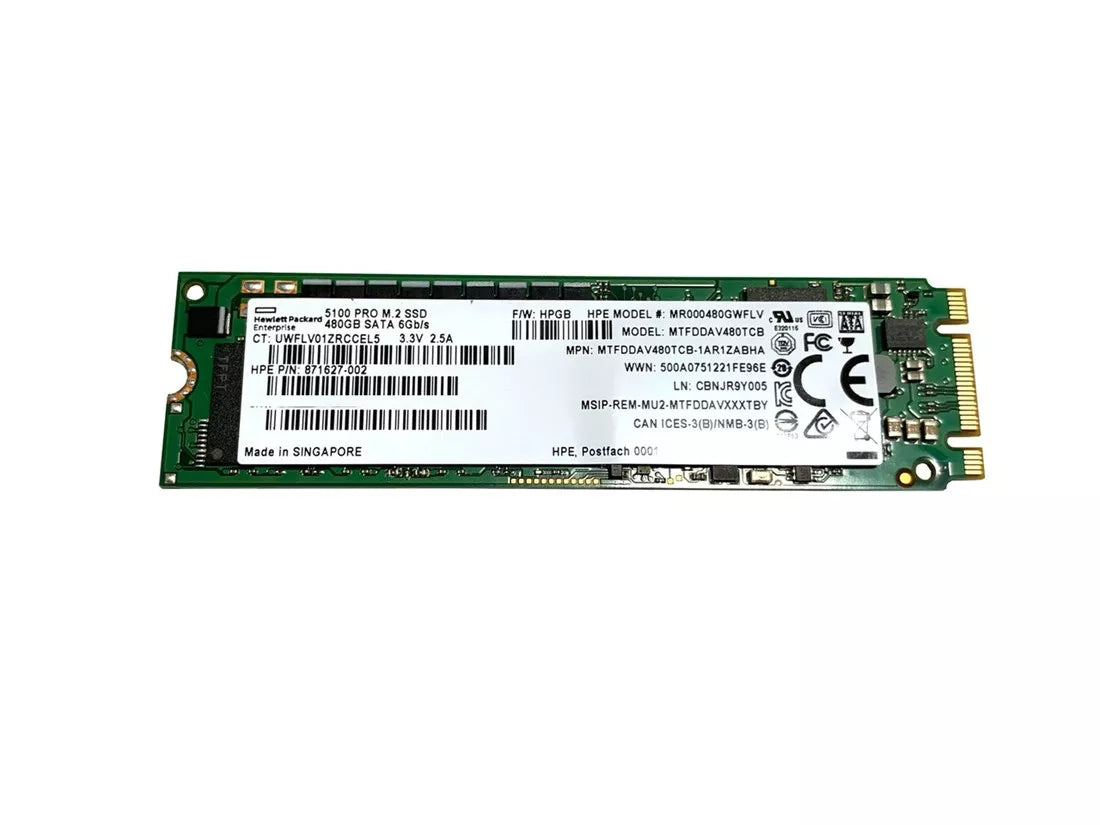 HPE 871627-002 Mixed Use SSD 480 GB SATA 6Gb/s | USED