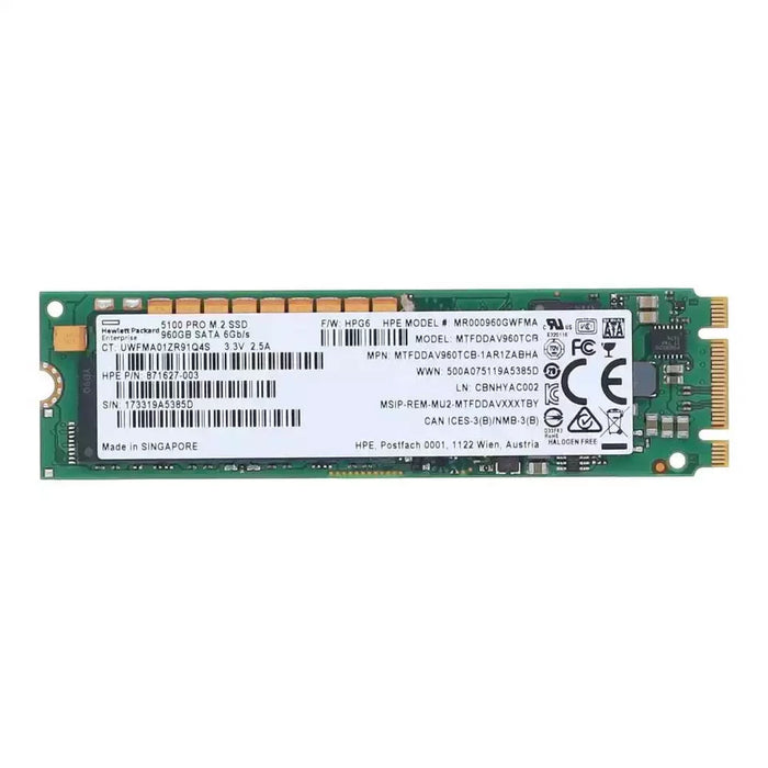 HPE 871627-003 Mixed Use SSD 960 GB SATA 6Gb/s | USED