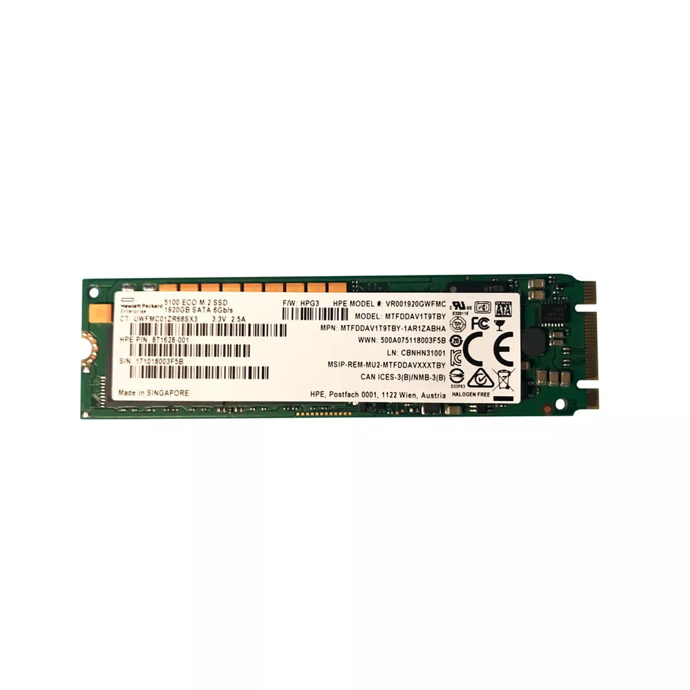 HPE 871628-001 Read Intensive SSD 1.92 TB SATA 6Gb/s | USED