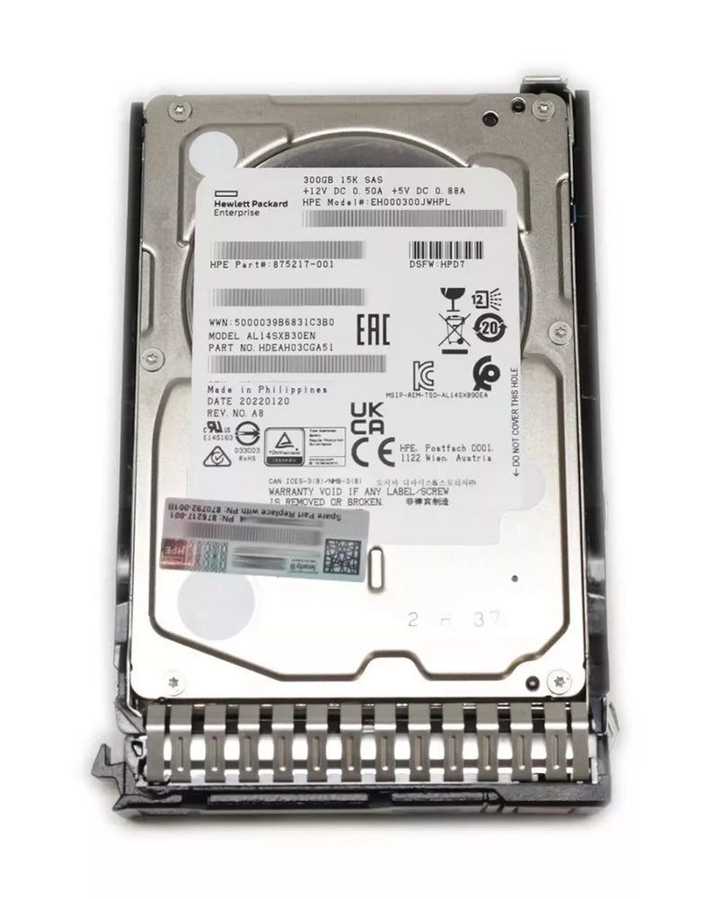 HPE 875217-001 Enterprise Hard drive 300 GB SAS 12Gb/s | USED