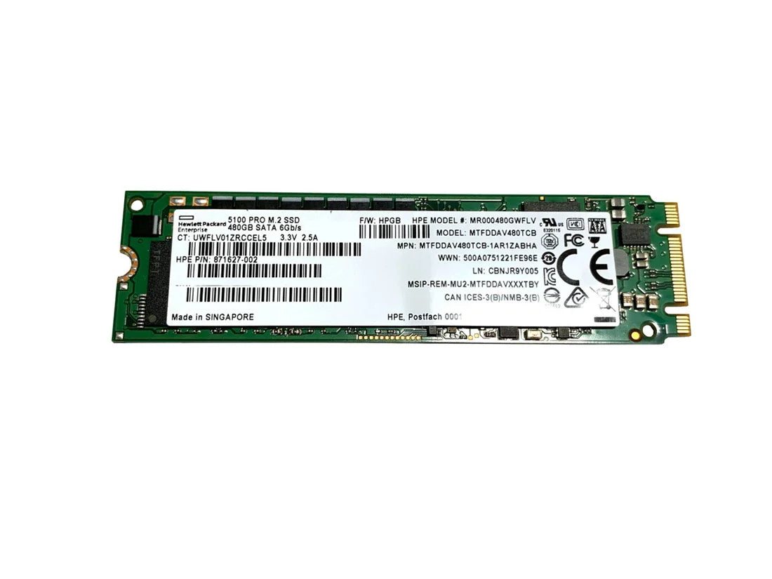 HPE 875490-B21 Mixed Use SSD 480 GB SATA 6Gb/s | USED