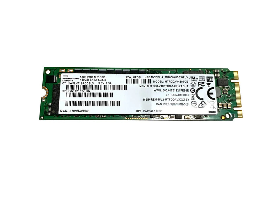 HPE 875490-B21 Mixed Use SSD 480 GB SATA 6Gb/s | USED