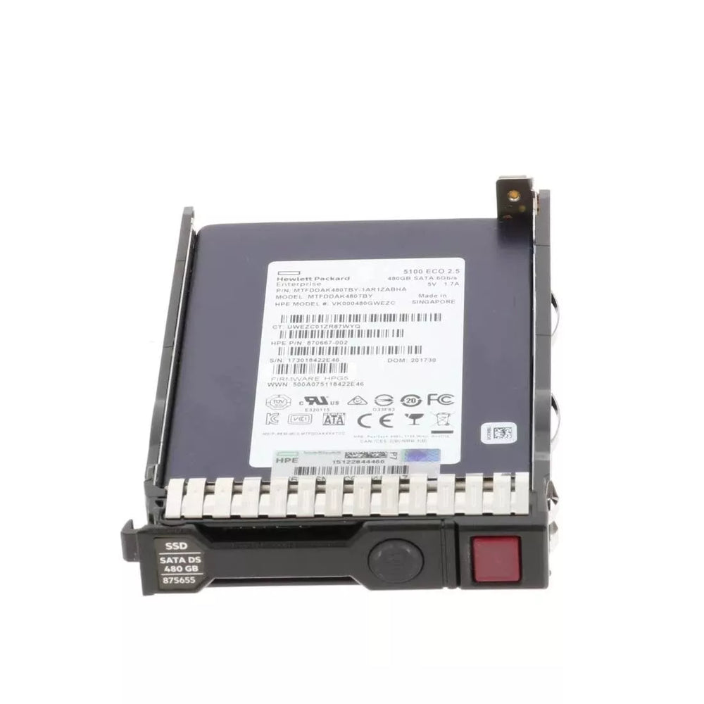HPE 875509-B21 Read Intensive SSD 480 GB SATA 6Gb/s | USED