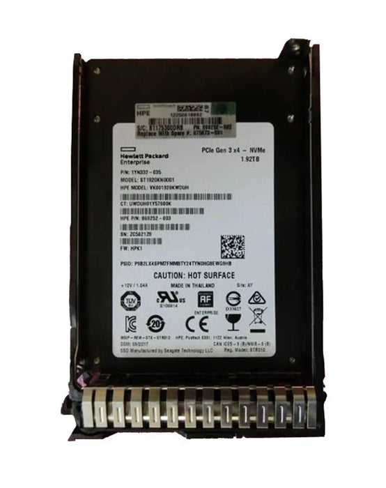 HPE 875873-001 Read Intensive SSD 1.92 TB PCIe x4 (NVMe) | USED