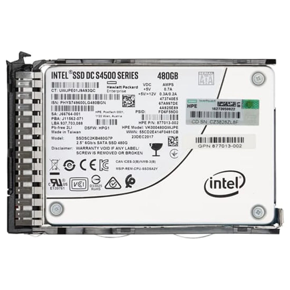 HPE 877746-B21 Read Intensive SSD 480 GB SATA 6Gb/s | USED
