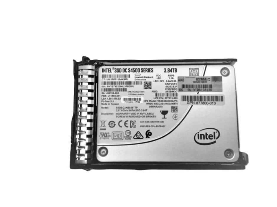 HPE 877764-B21 Read Intensive SSD 3.84 TB SATA 6Gb/s | USED
