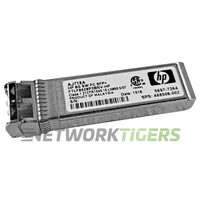 HPE AJ718A 8GB Fibre Channel 850nm 850nm MMF 150m DOM SFP+ Transceiver