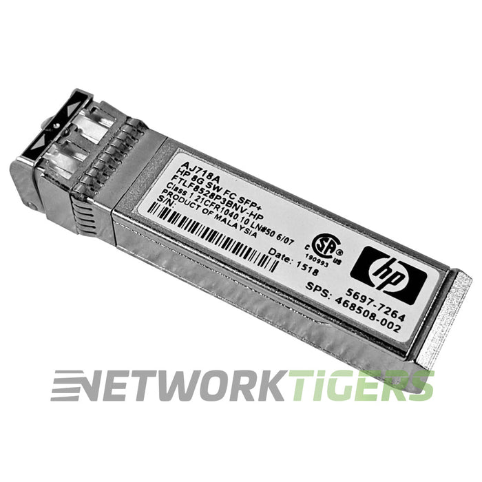 HPE AJ718A 8GB Fibre Channel 850nm 850nm MMF 150m DOM SFP+ Transceiver