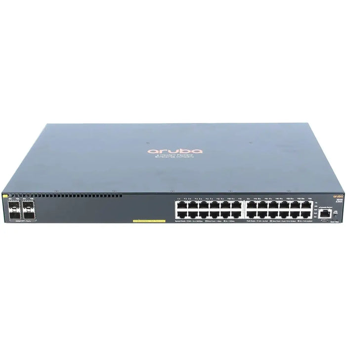 HPE Aruba 2540 24G PoE+ 4SFP+ Managed Switch JL356A 370W 10GbE Uplinks - Refurbished