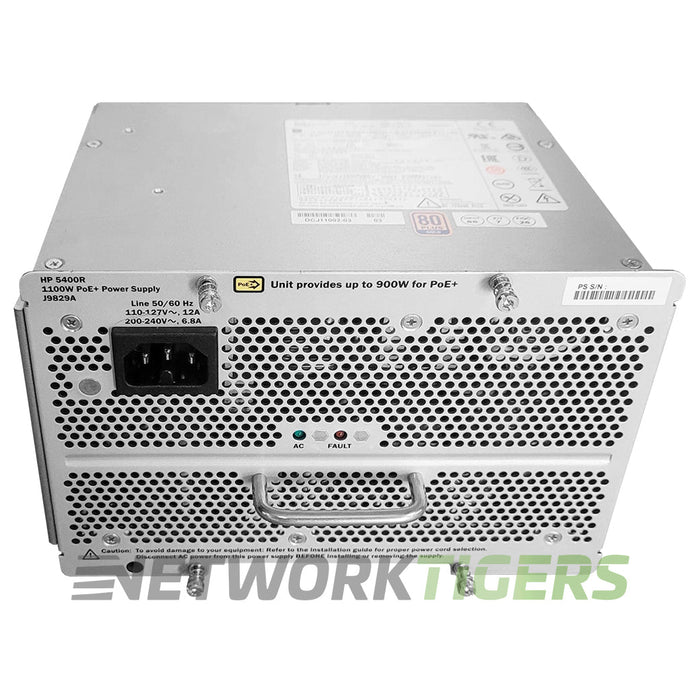 HPE Aruba J9829A 5400R zl2 Series 1100W AC PoE+ Switch Power Supply