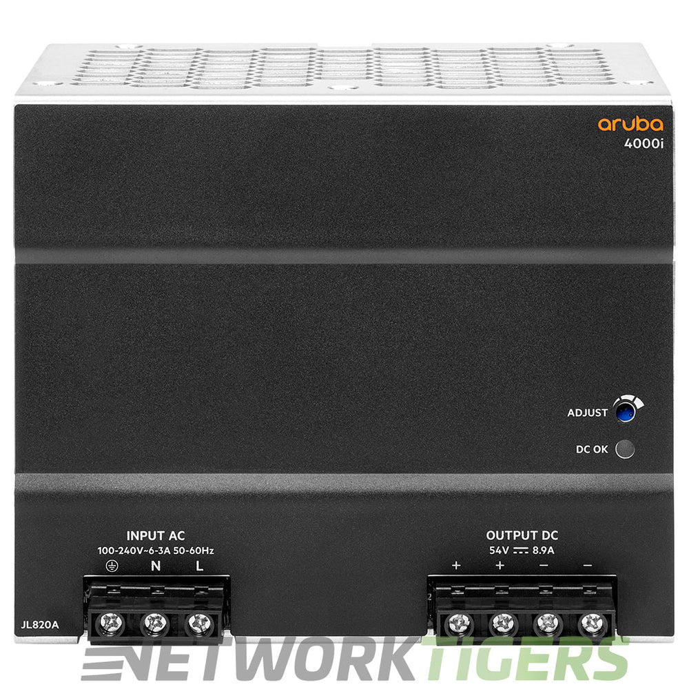 HPE Aruba JL820A CX 4100i Series PoE 54VDC 480W 100-240VAC DIN Power Supply