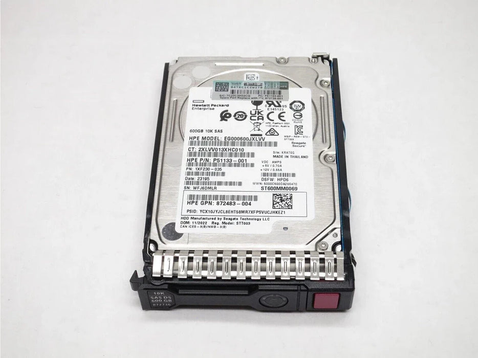 HPE EG000600JXLVV Hard drive 600 GB SAS 12Gb/s New F/s | USED