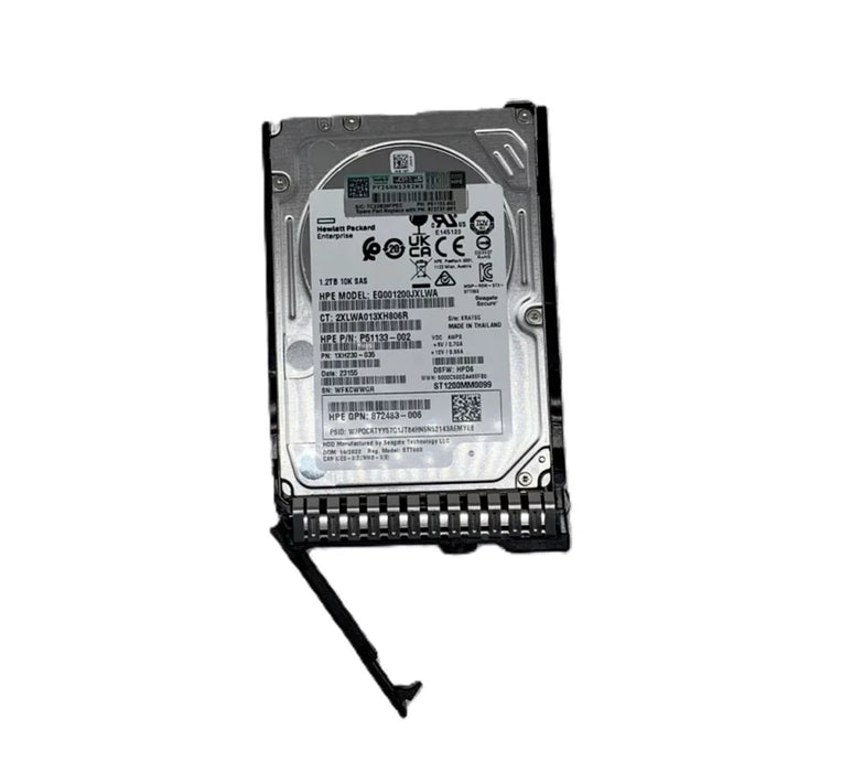 HPE EG001200JXLWA 1.2TB 10K 2.5" SAS 12G Mission Critical BC ISE Hdd-F/S | USED