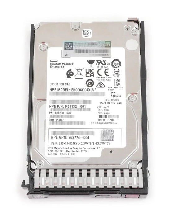 HPE EH000300JXLVR 300GB 15k 2.5 Inch SAS-12Gbps Mission Critical BC Hdd | USED