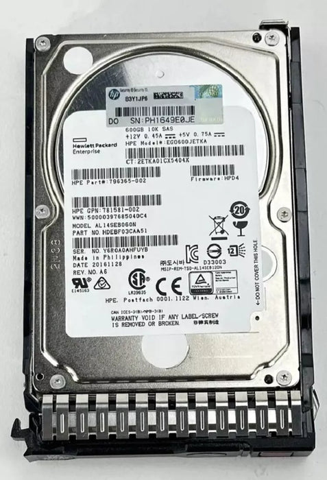 HPE J9F46A Enterprise Hard drive 600 GB SAS 12Gb/s New F/s | USED