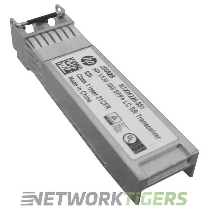 HPE JD092B 10GB BASE-SR 850nm Short Reach MMF LC SFP+ Transceiver