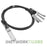 HPE JH700A 1m 40GB QSFP+ to 4x 10GB SFP+ Direct Attach Copper Breakout Cable