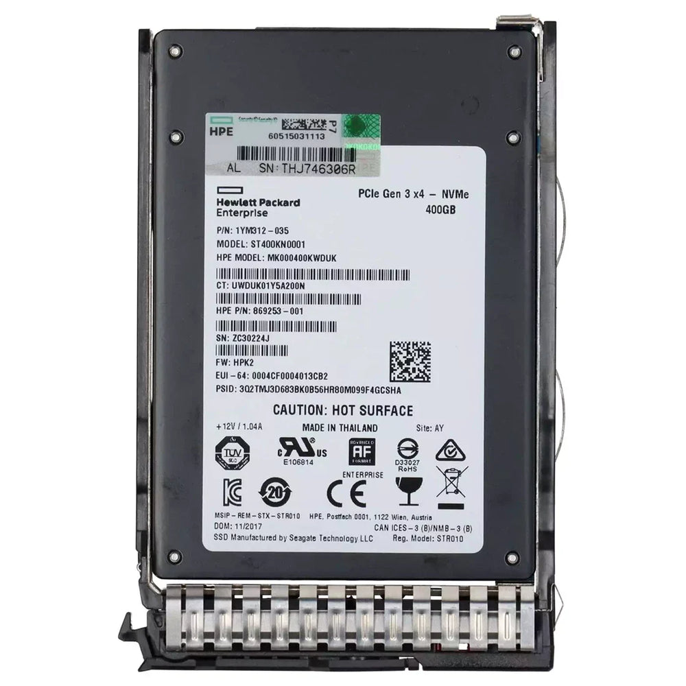 HPE MK000400KWDUK Mixed Use SSD 400 GB PCIe 3.0 x4 (NVMe) | USED