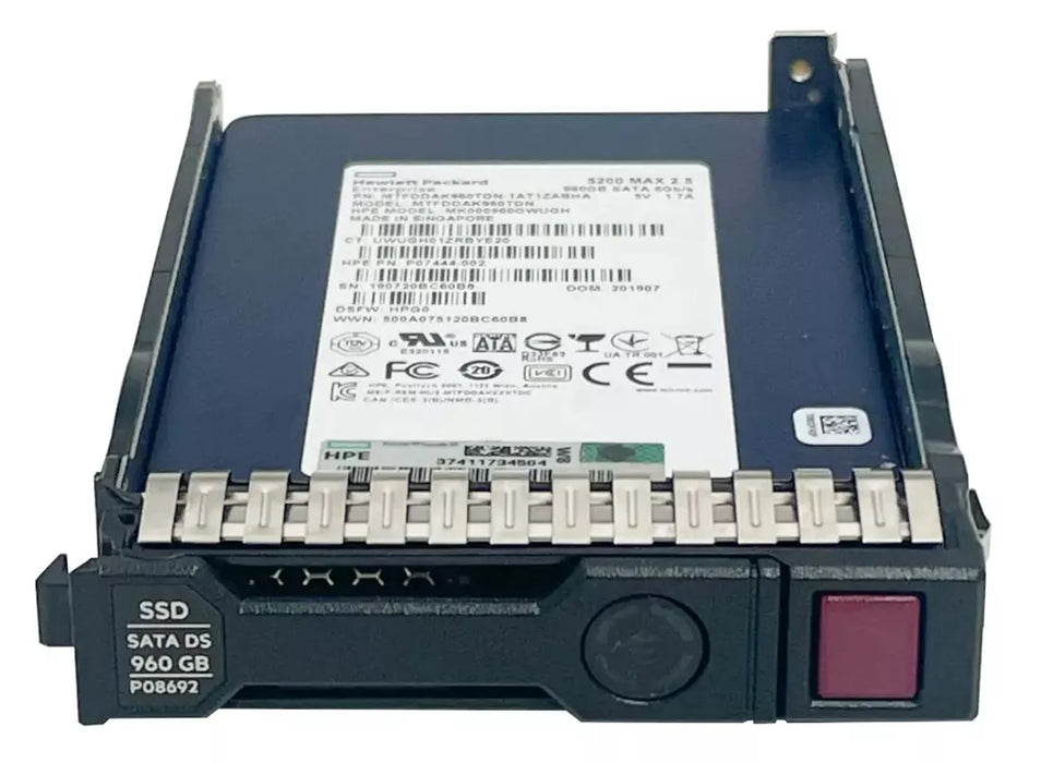 HPE MK000960GWUGH Mixed Use 960GB SATA 6g Sff Sc Tlc DS Ssd | USED