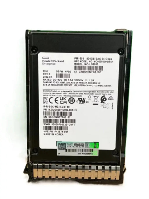 HPE MO000800PZWSF Mixed Use SSD 800 GB SAS 12Gb/s | USED