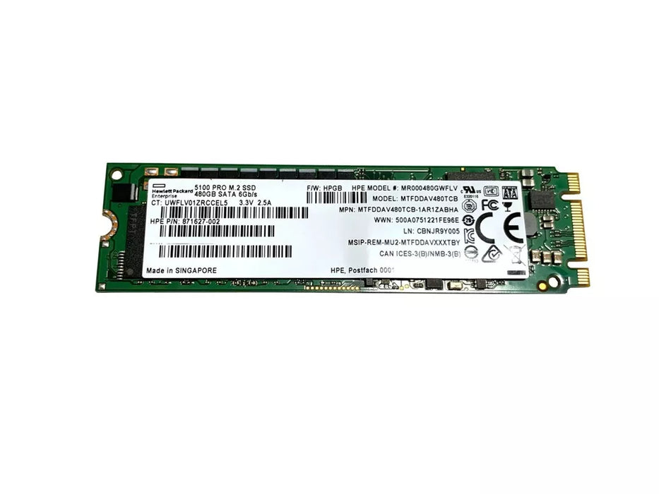 HPE MR000480GWFLV Mixed Use SSD 480 GB SATA 6Gb/s | USED