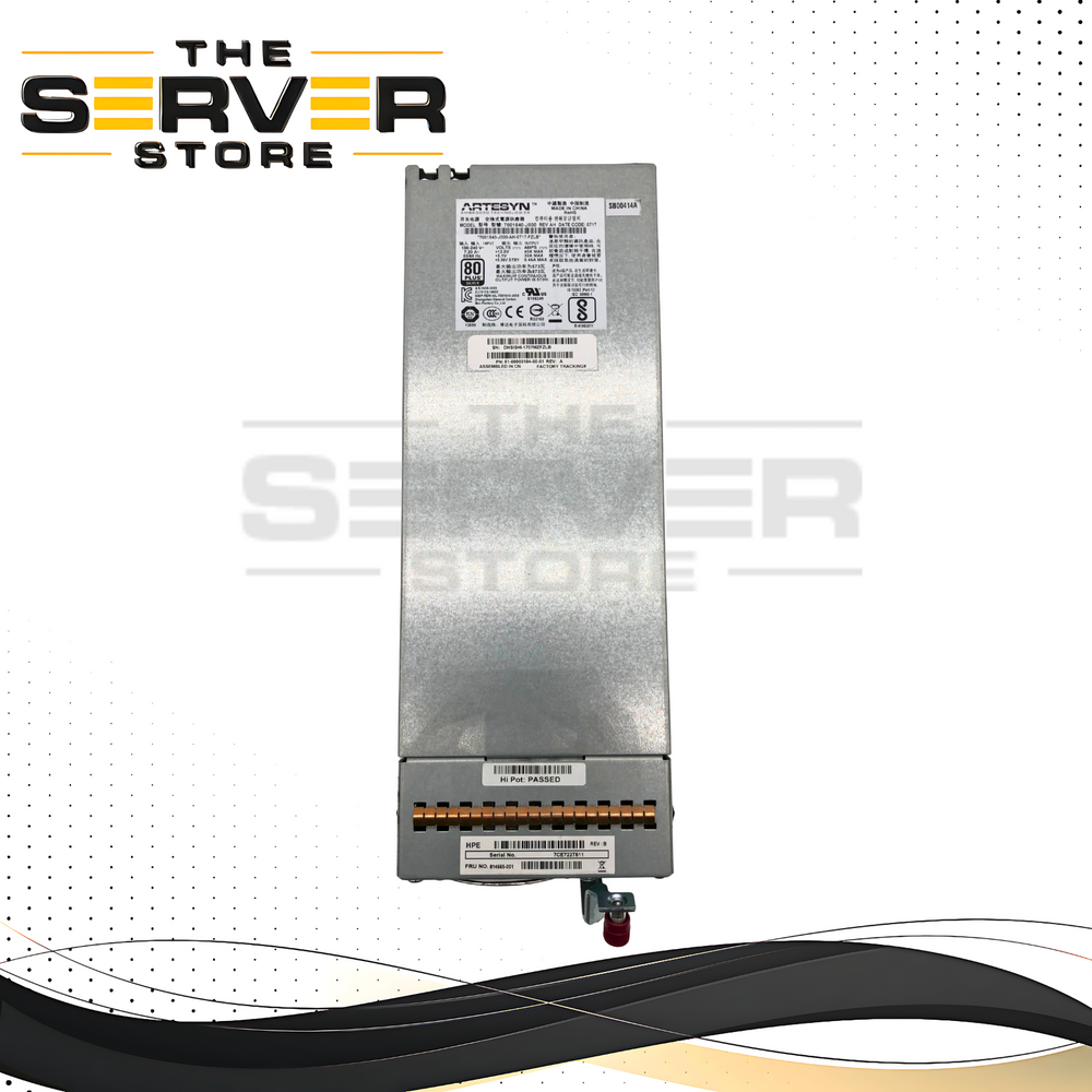 HPE MSA2040 595W Platinum Hot-Swap Power Supply for Synergy 12000 Frame. OEM by Artesyn. P/N: 7001540-J000 REV AH, 81-00000104-00-01 REV: A, 814665-001.