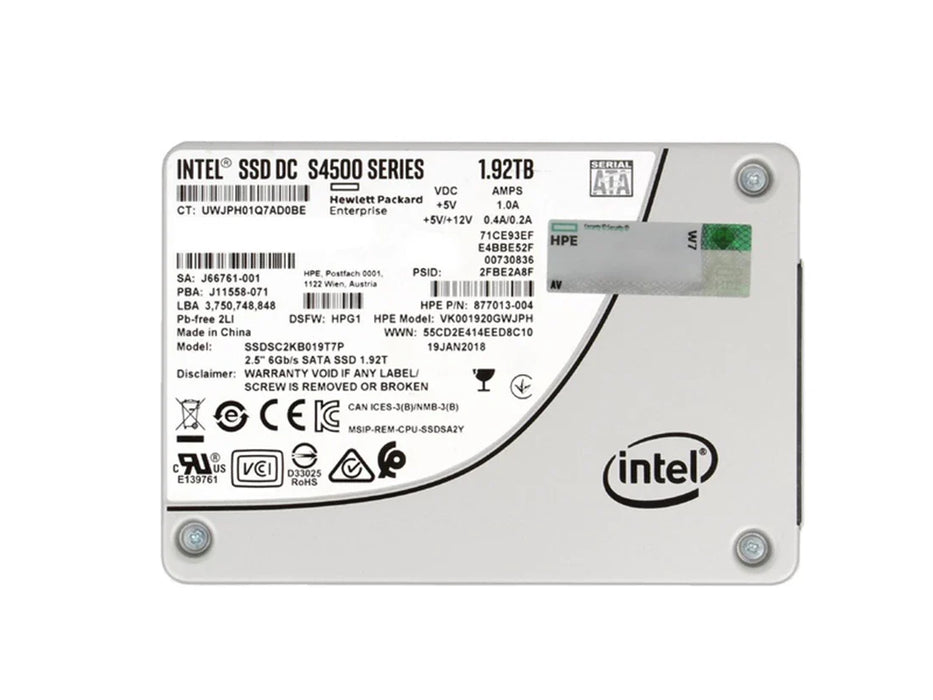HPE P03602-B21 Read Intensive SSD 1.92 TB SATA 6Gb/s | USED