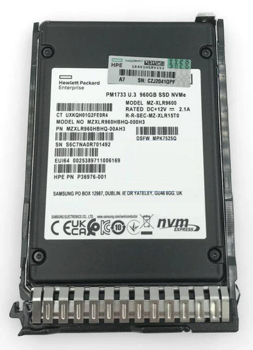 HPE P22267-001 960GB 2.5 Inch Nvme Gen4 U.3 RI PM1733 Solid State Drive | USED