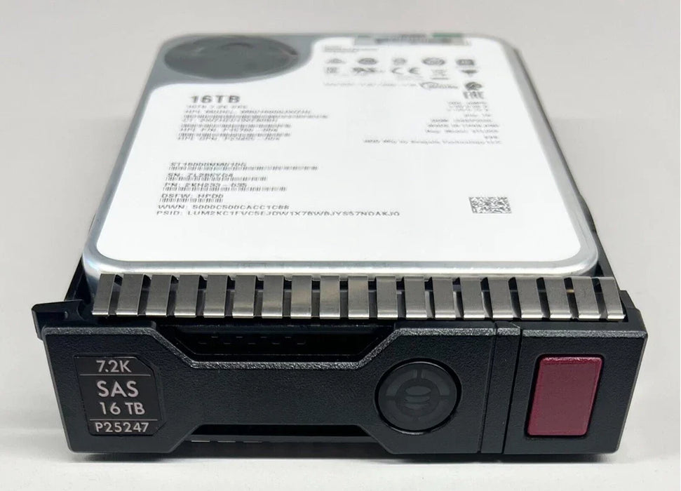HPE P23623-004 Business Critical Midline Helium Hard Drive 16 TB SAS 12Gb/s New F/s | USED
