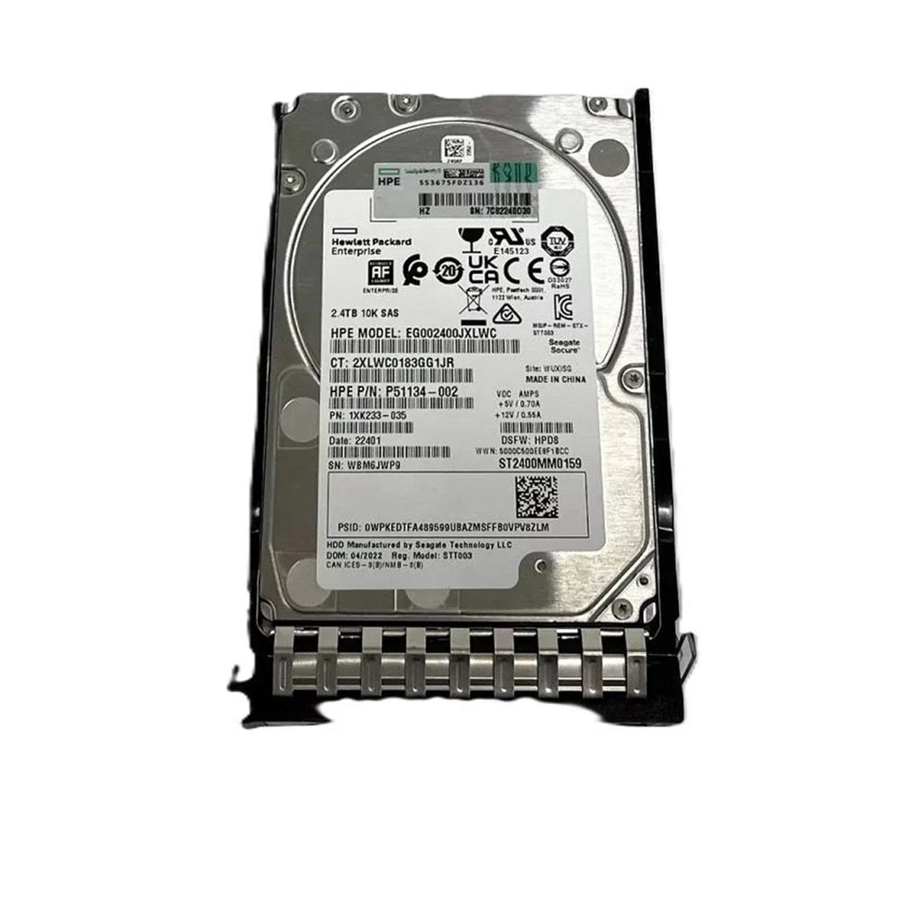 HPE P28354-001 2.4TB 10K SAS 12G Mission Critical 2.5 Inch BC ISE Hdd-F/S | USED