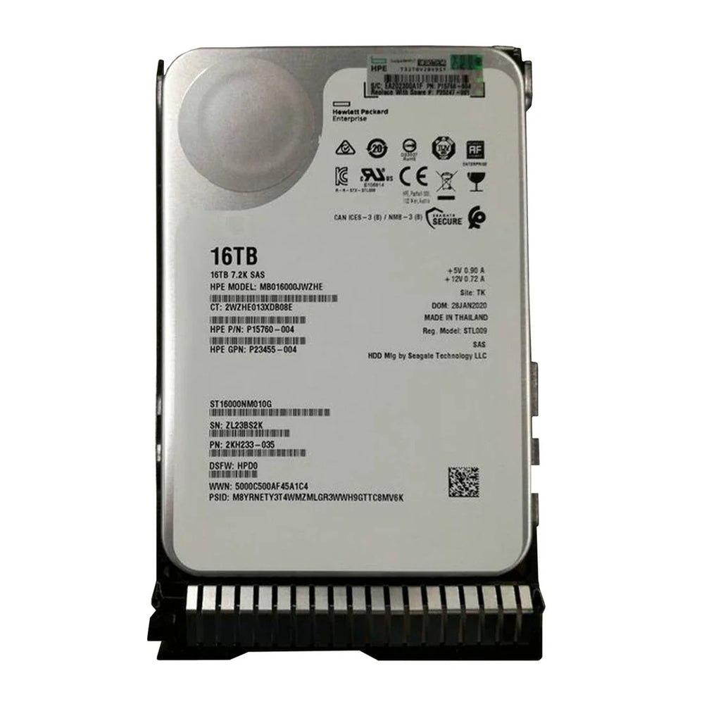 HPE P35151-B21 Business Critical Midline Helium Hard Drive 16 TB SAS 12Gb/s New F/s | USED