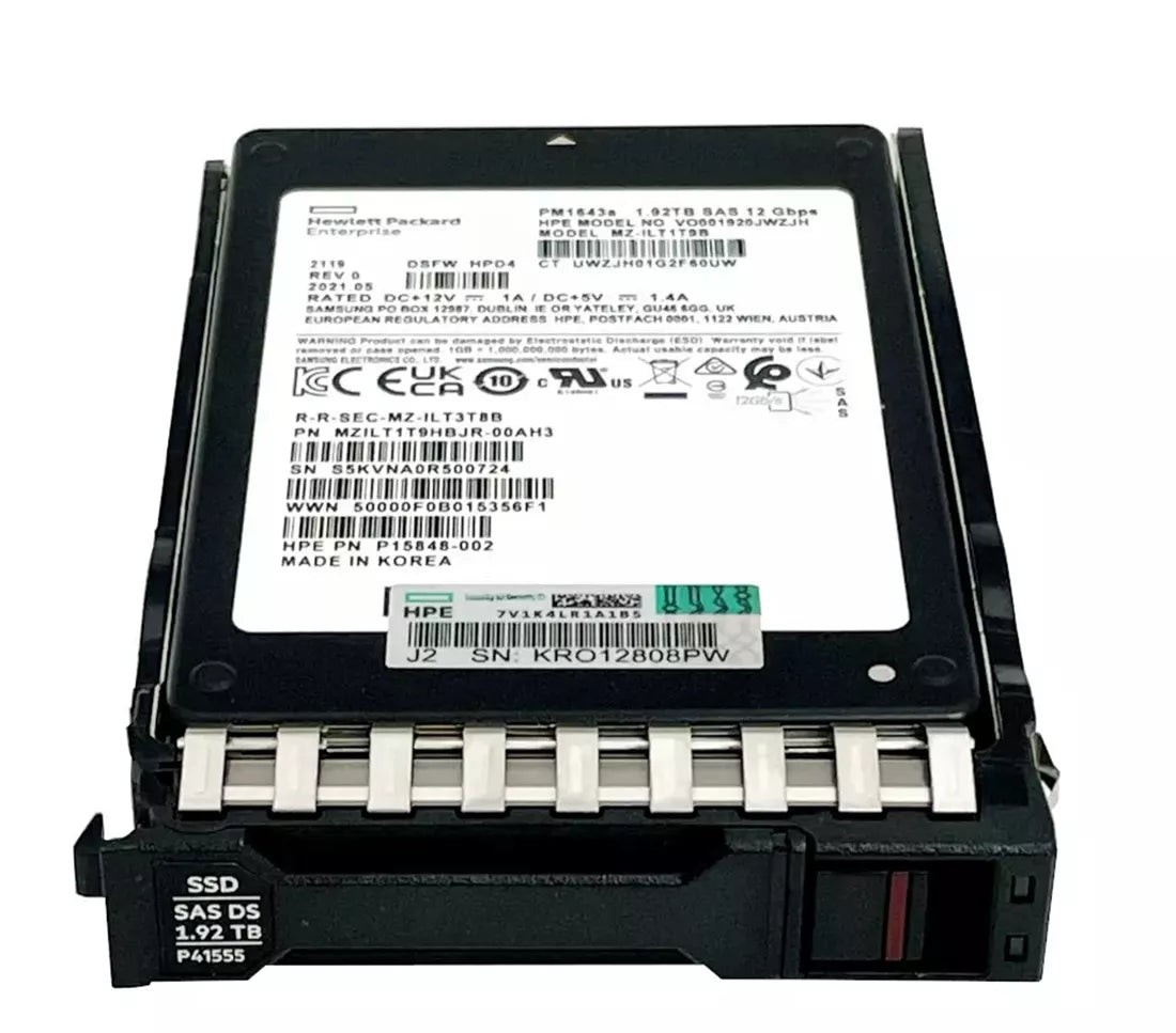 HPE P40557-B21 1.92Tb SAS 12G Sff Tlc Read Intensive Ds Ssd | USED