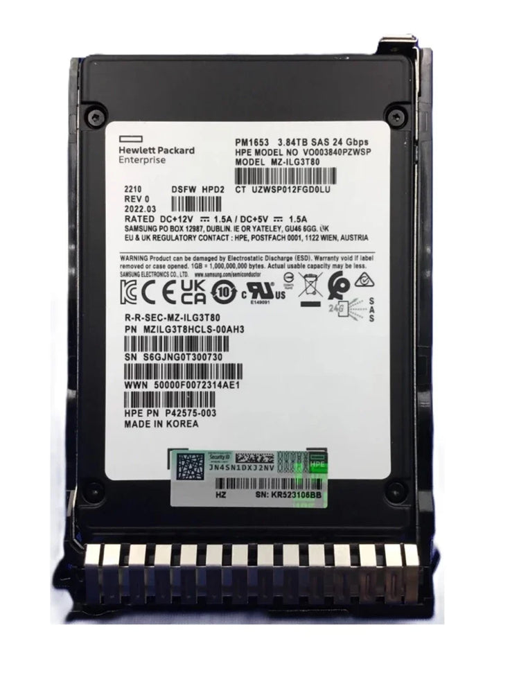 HPE P42498-003 3.84 TB Read Intensive SSD SAS 24Gb/s | USED