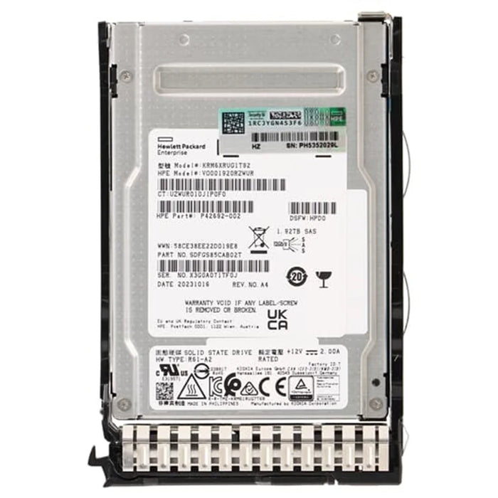 HPE P42692-002 1.92TB SAS-12Gbps 2.5 Inch RI SSD | USED