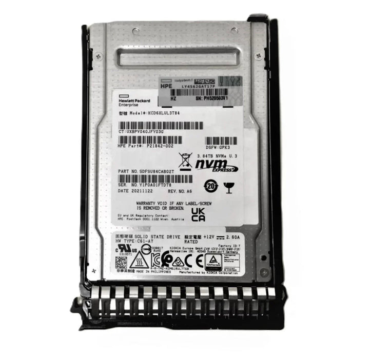 HPE P47824-B21 3.84TB NVMe 2.5" U.2 Read Intensive SSD | USED
