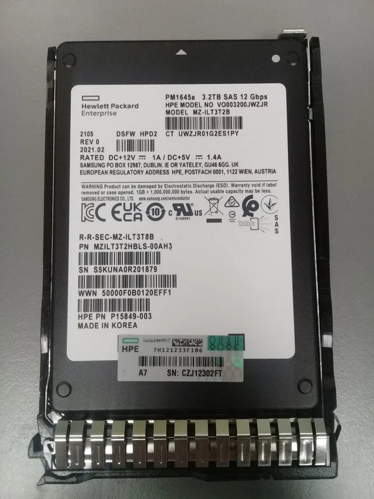 HPE PM1645A P15849-003 Mixed Use SSD 3.2 TB SAS 12Gb/s | USED
