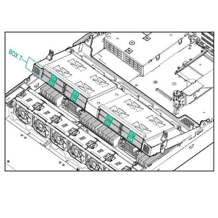 HPE ProLiant DL380 (G11) 8SFF x1 Tri-Mode 24Gbps U.3 BC Midplane Drive Cage Kit | P48815-B21