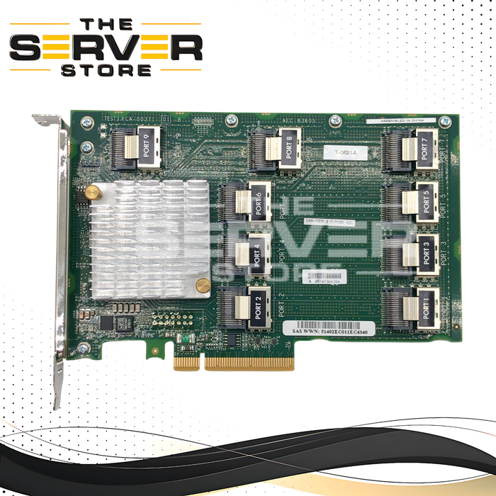 HPE ProLiant DL380 Gen10 12Gb/s SAS & 6Gb/s SATA Expander Card. Featuring 28-Physical Links Across 9x4 Internal Ports. PCIe 3.0 x8 Interface. P/N: 876907-001.
