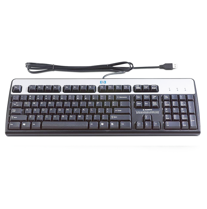 HPE Silver/Black USB Keyboard | 590271-001